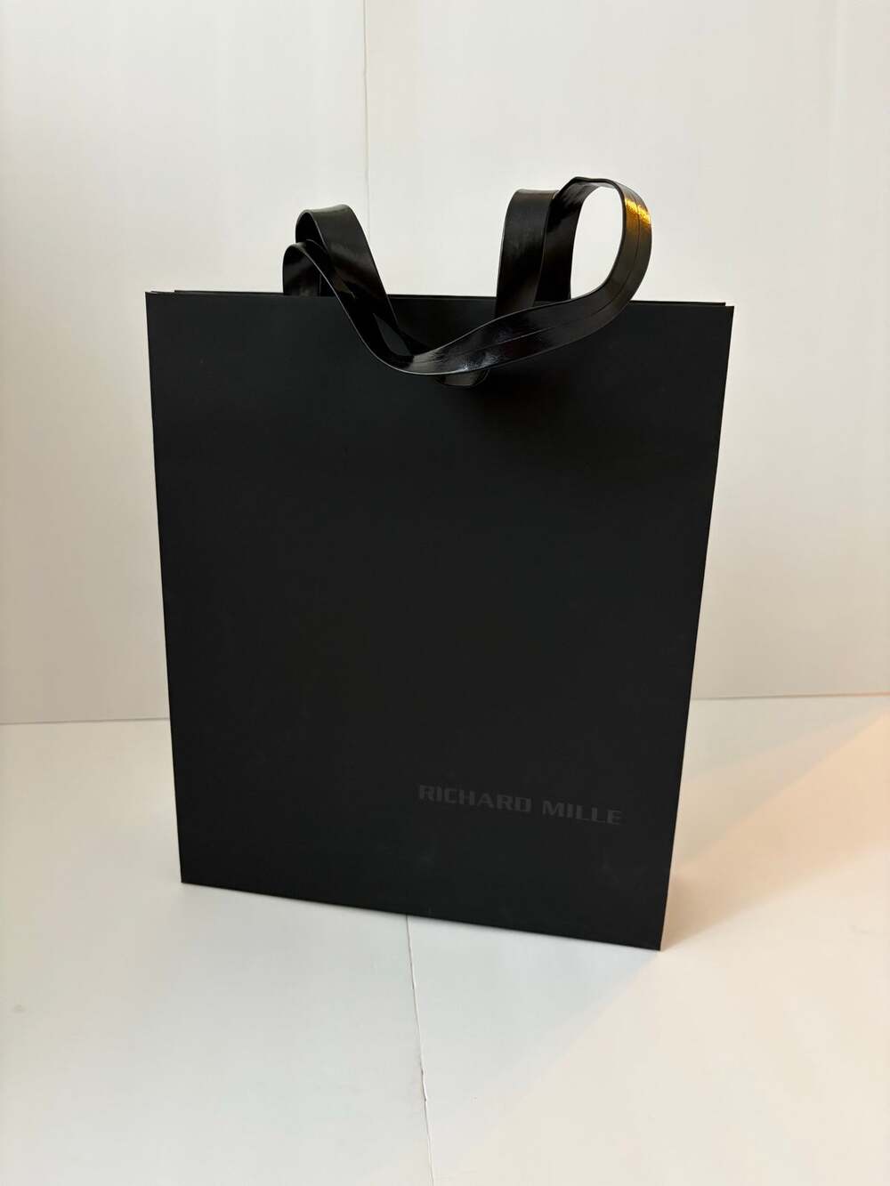 Richard Mille Large Black Luxury Shopping Gift Bag Authentic Packaging 14”